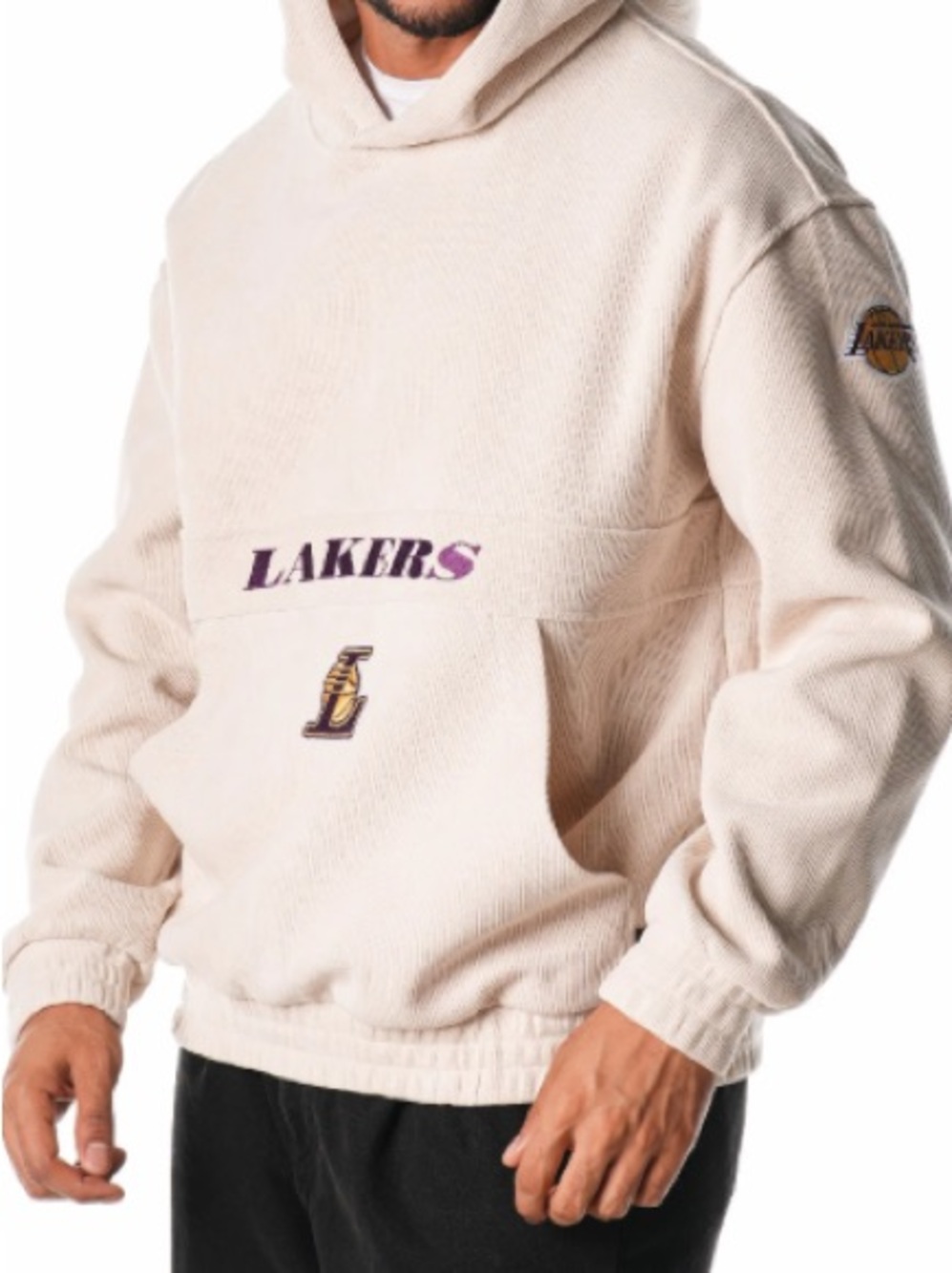 Los Angeles Lakers X The Wild Collective Corduroy Pullover Hoodie XL